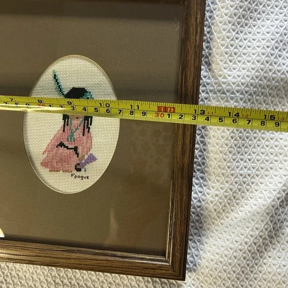 Ted DeGrazia Native American Cross Stitch Needlepoint Framed Artwork - Picture 4 of 8